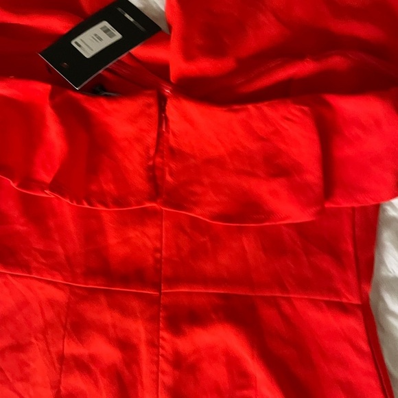 Fashion Nova red ruffle romper - Picture 4 of 8